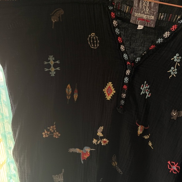 Pete & Greta Johnny Was Blouse with Pockets Southwest Embroidery - Picture 5 of 6